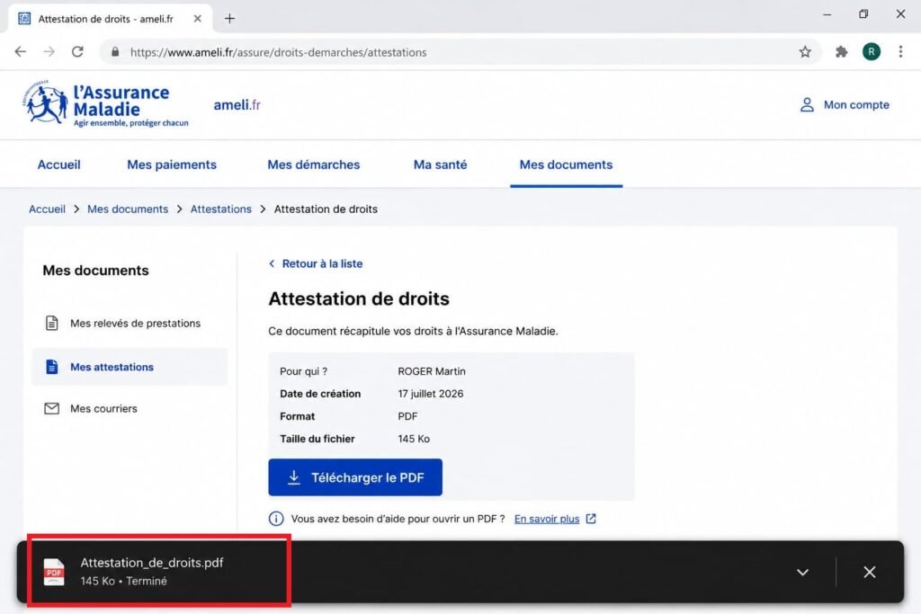 Notification de téléchargement terminé